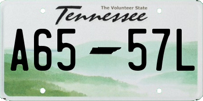TN license plate A6557L