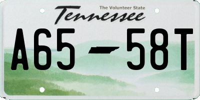 TN license plate A6558T
