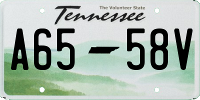 TN license plate A6558V