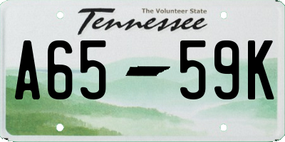 TN license plate A6559K