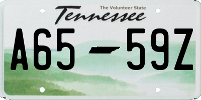 TN license plate A6559Z
