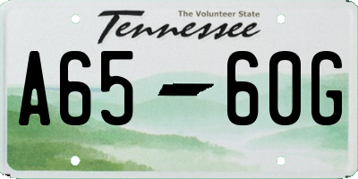 TN license plate A6560G