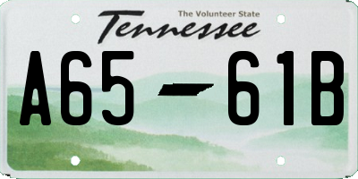 TN license plate A6561B