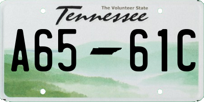 TN license plate A6561C