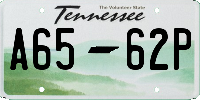 TN license plate A6562P