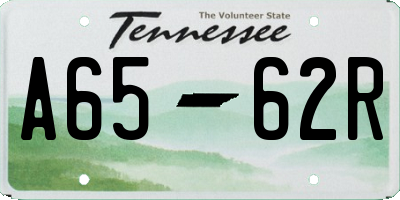 TN license plate A6562R