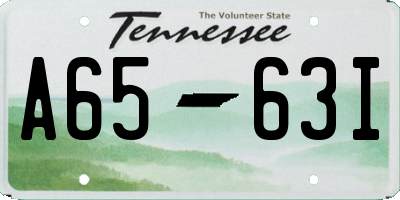 TN license plate A6563I