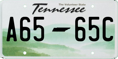 TN license plate A6565C
