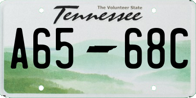 TN license plate A6568C