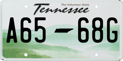 TN license plate A6568G