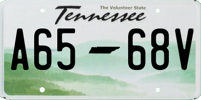 TN license plate A6568V