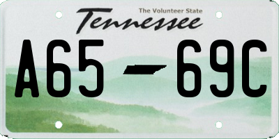 TN license plate A6569C