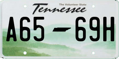 TN license plate A6569H
