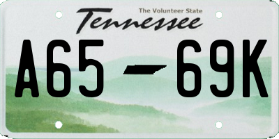 TN license plate A6569K