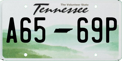 TN license plate A6569P