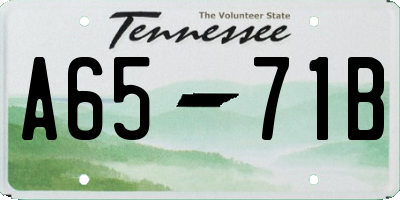 TN license plate A6571B