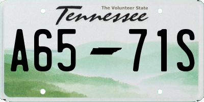 TN license plate A6571S