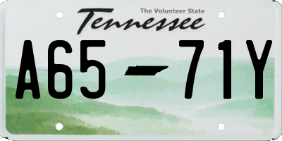 TN license plate A6571Y