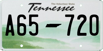 TN license plate A6572O