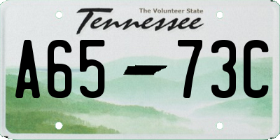 TN license plate A6573C