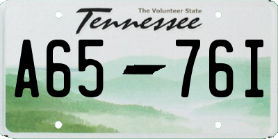 TN license plate A6576I