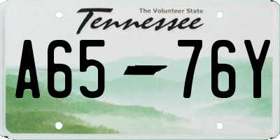 TN license plate A6576Y