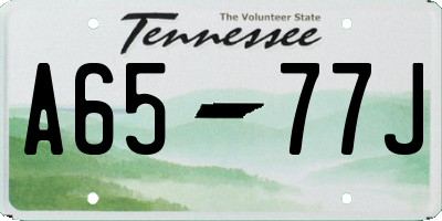 TN license plate A6577J