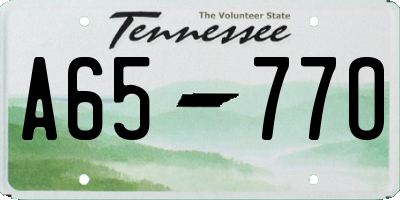 TN license plate A6577O