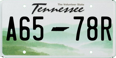TN license plate A6578R