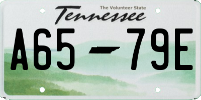 TN license plate A6579E
