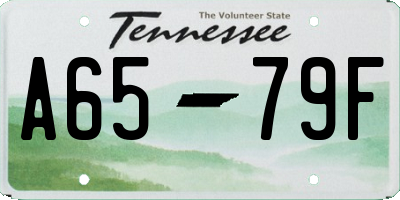 TN license plate A6579F