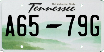 TN license plate A6579G