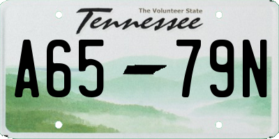 TN license plate A6579N