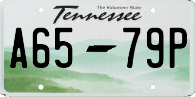 TN license plate A6579P