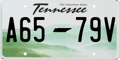 TN license plate A6579V