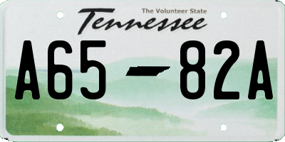 TN license plate A6582A