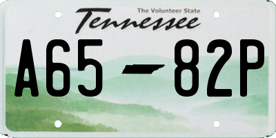 TN license plate A6582P