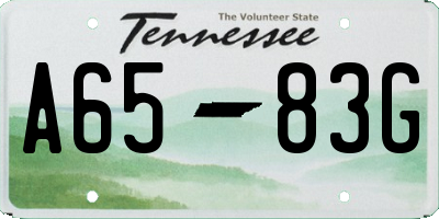 TN license plate A6583G