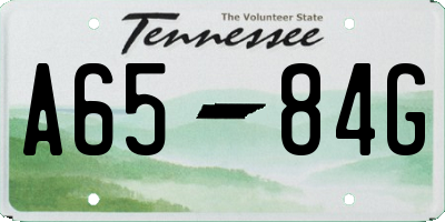 TN license plate A6584G