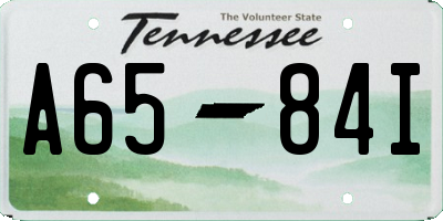 TN license plate A6584I