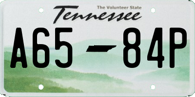 TN license plate A6584P