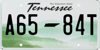TN license plate A6584T