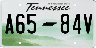 TN license plate A6584V