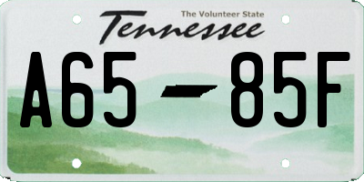 TN license plate A6585F