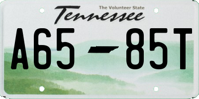TN license plate A6585T