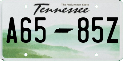 TN license plate A6585Z