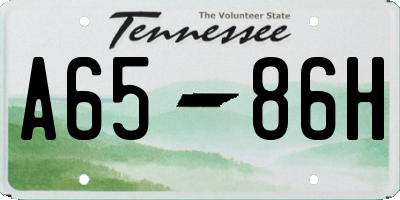 TN license plate A6586H