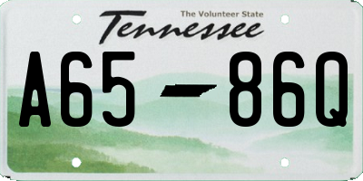TN license plate A6586Q