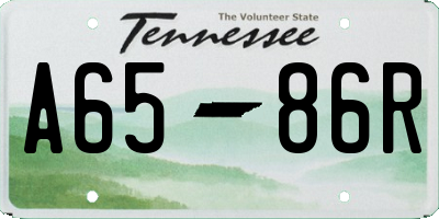 TN license plate A6586R