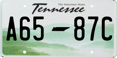 TN license plate A6587C